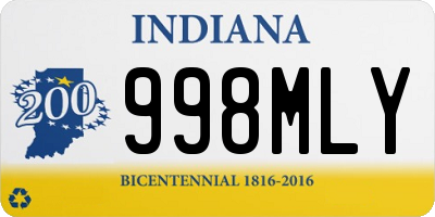 IN license plate 998MLY