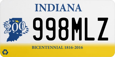 IN license plate 998MLZ