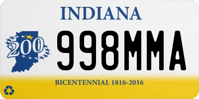 IN license plate 998MMA