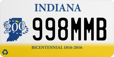 IN license plate 998MMB