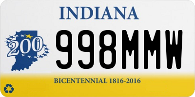 IN license plate 998MMW