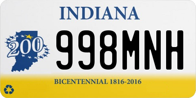 IN license plate 998MNH