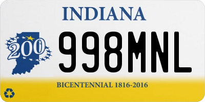 IN license plate 998MNL