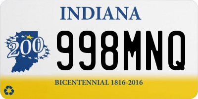 IN license plate 998MNQ