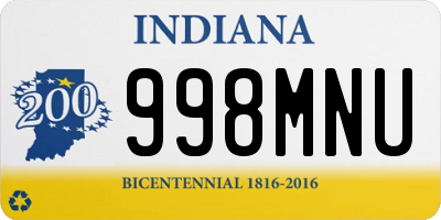 IN license plate 998MNU