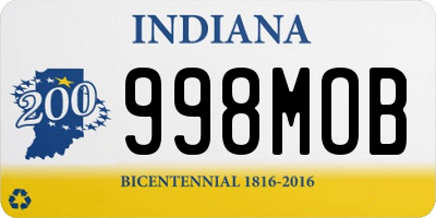 IN license plate 998MOB