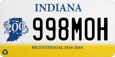 IN license plate 998MOH