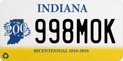 IN license plate 998MOK