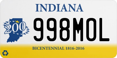 IN license plate 998MOL