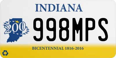 IN license plate 998MPS
