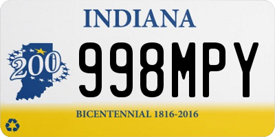 IN license plate 998MPY