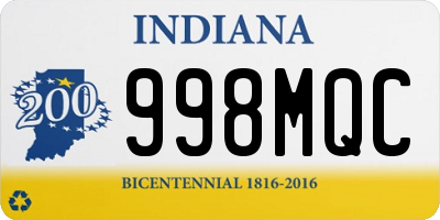 IN license plate 998MQC