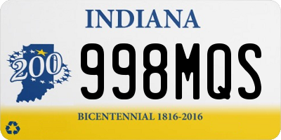 IN license plate 998MQS