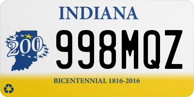 IN license plate 998MQZ