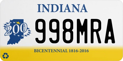 IN license plate 998MRA
