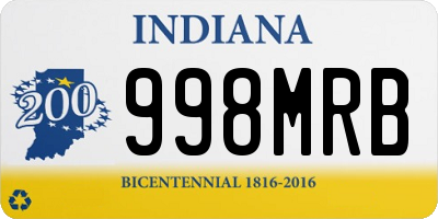 IN license plate 998MRB