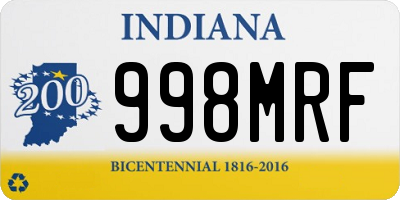 IN license plate 998MRF