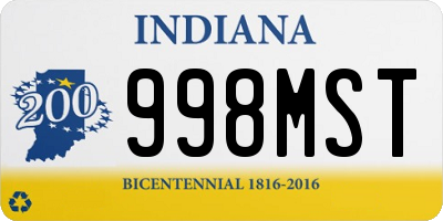 IN license plate 998MST