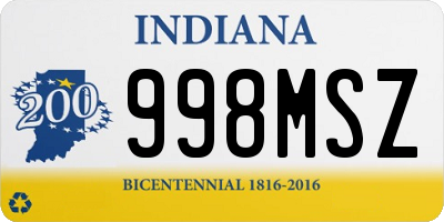 IN license plate 998MSZ