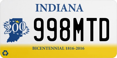 IN license plate 998MTD