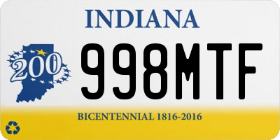 IN license plate 998MTF