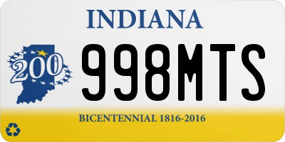 IN license plate 998MTS