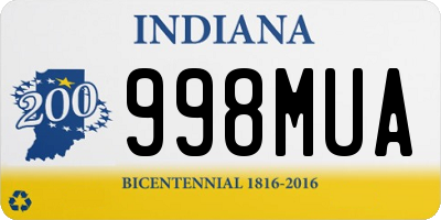 IN license plate 998MUA