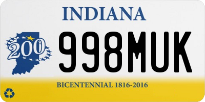 IN license plate 998MUK