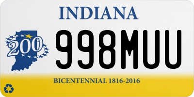 IN license plate 998MUU