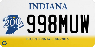 IN license plate 998MUW