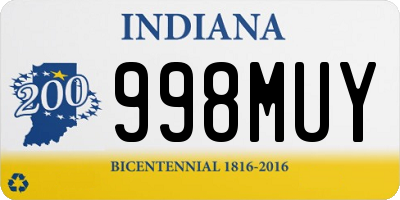 IN license plate 998MUY