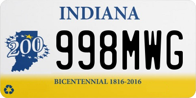 IN license plate 998MWG
