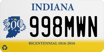 IN license plate 998MWN