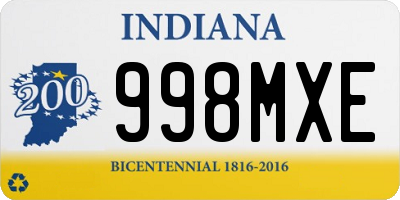 IN license plate 998MXE