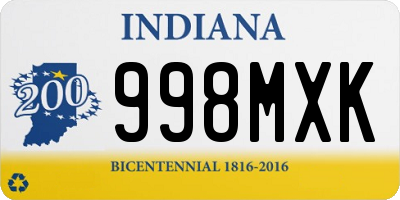 IN license plate 998MXK