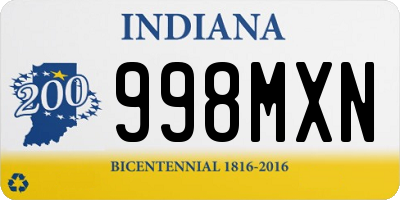 IN license plate 998MXN