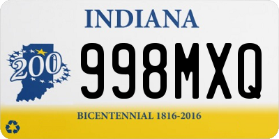 IN license plate 998MXQ