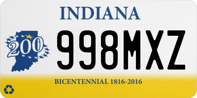 IN license plate 998MXZ