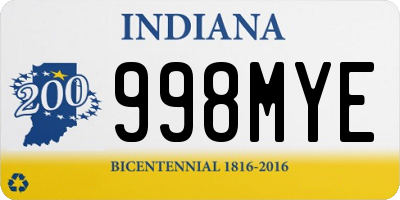 IN license plate 998MYE