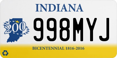 IN license plate 998MYJ