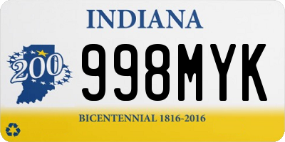 IN license plate 998MYK