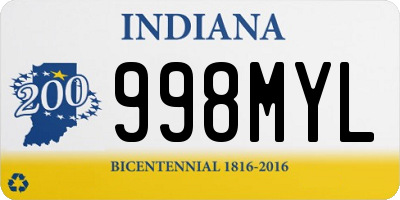 IN license plate 998MYL