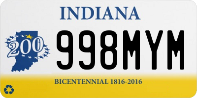 IN license plate 998MYM