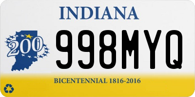 IN license plate 998MYQ