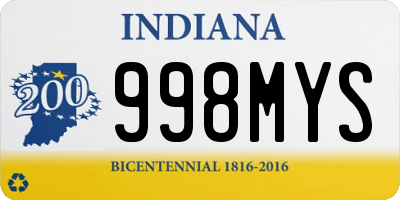 IN license plate 998MYS