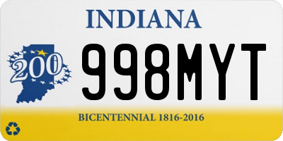 IN license plate 998MYT