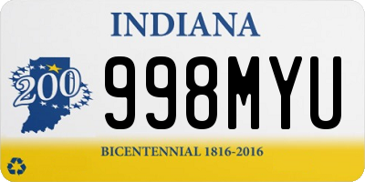 IN license plate 998MYU