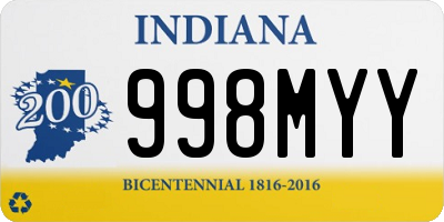 IN license plate 998MYY