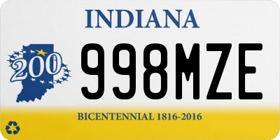 IN license plate 998MZE