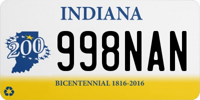 IN license plate 998NAN